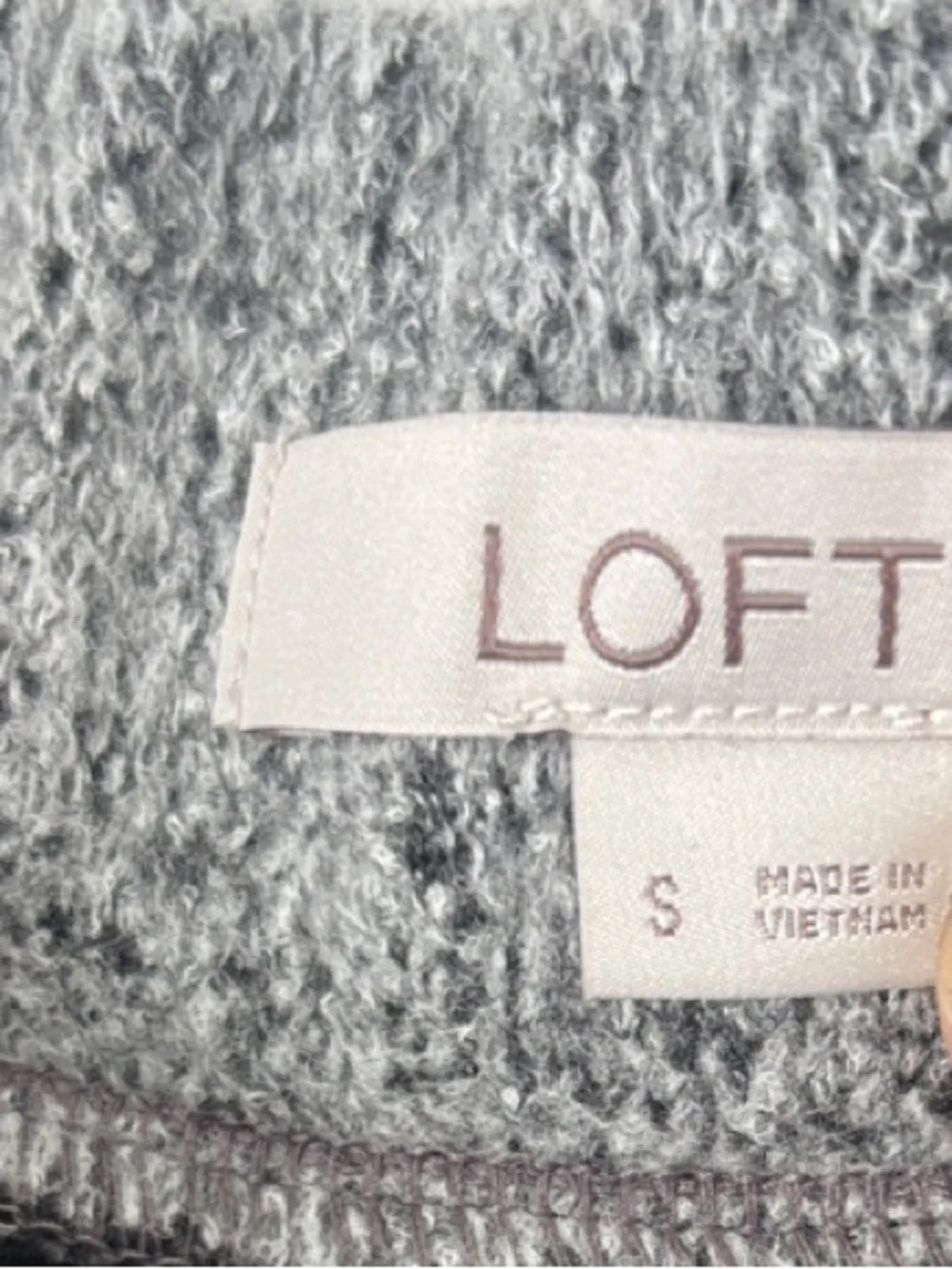 LOFT Gray Marled Knit Drawstring Mini Skirt
